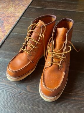 Red Wing Shoes Copper Tan Moc Toe Work Boots